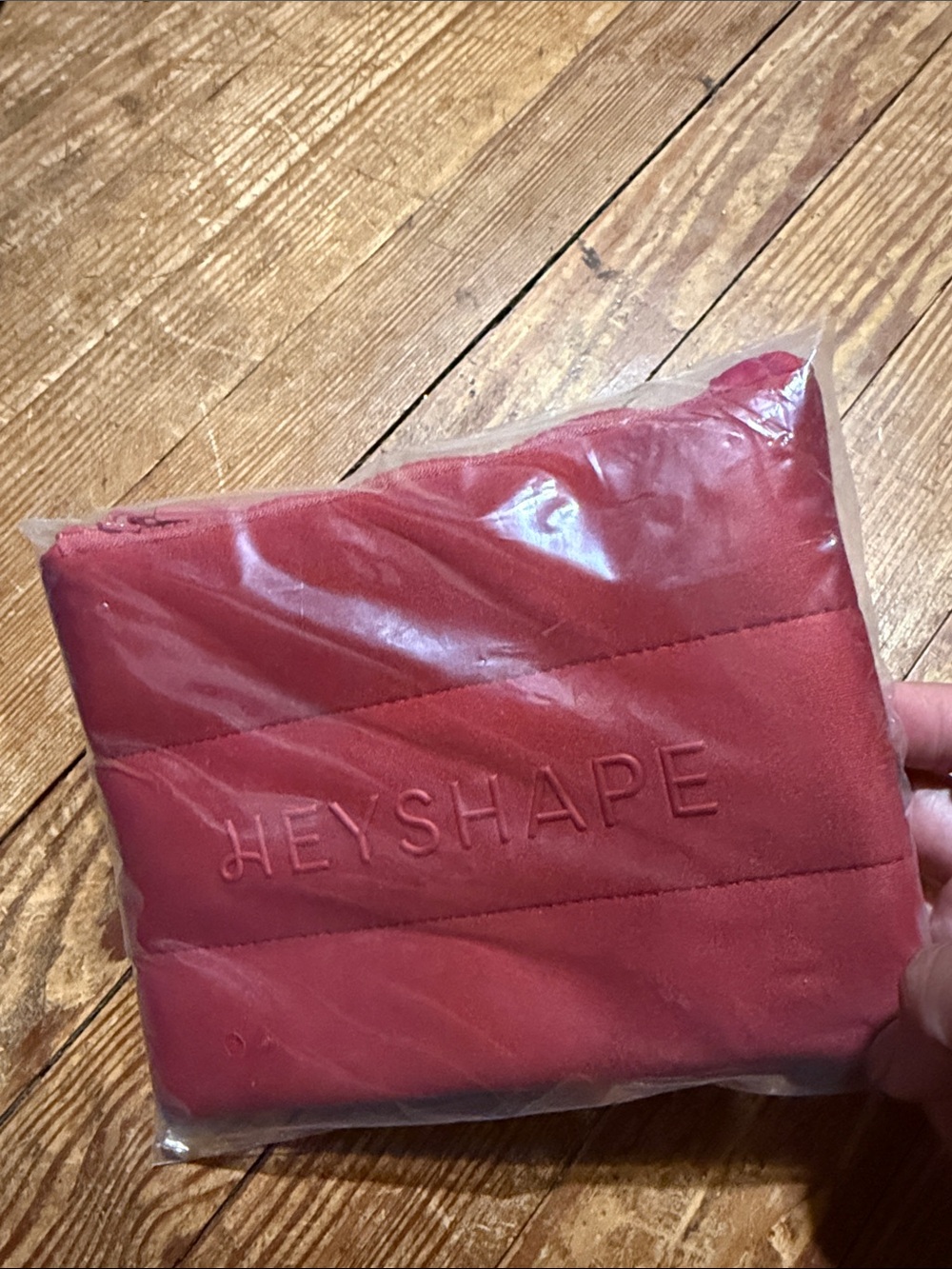 NWT HEYSHAPE Quilted Red Cosmetic Pouch